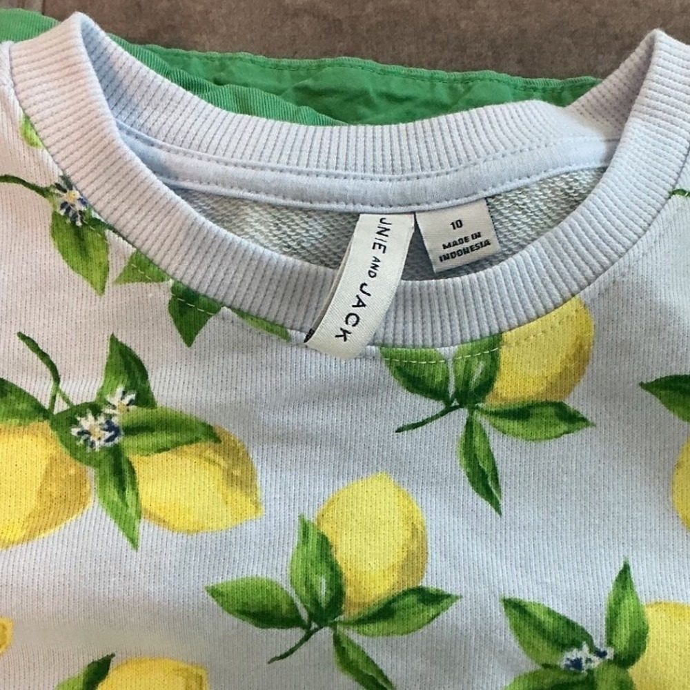 Janie & Jack Crewcuts Girls Clothing Lot Lemon Sweatshirt Chino Pants Preppy 10 - Picture 2 of 9